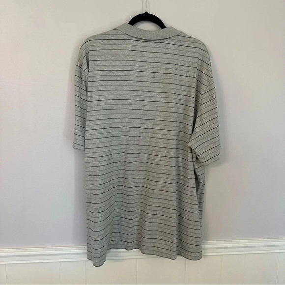 David Taylor Collection Men's Short Sleeve Gray & Black Striped Polo Sz 2XL GUC - Picture 6 of 6